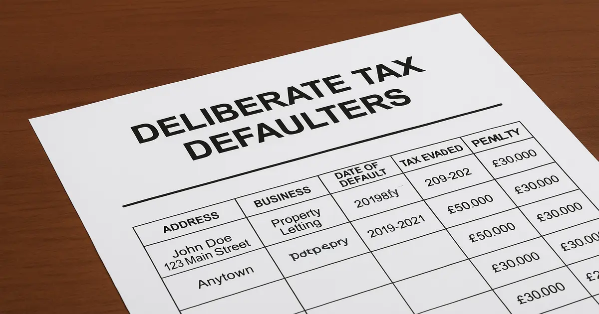 Landlords on HMRC Deliberate Tax Defaulter List
