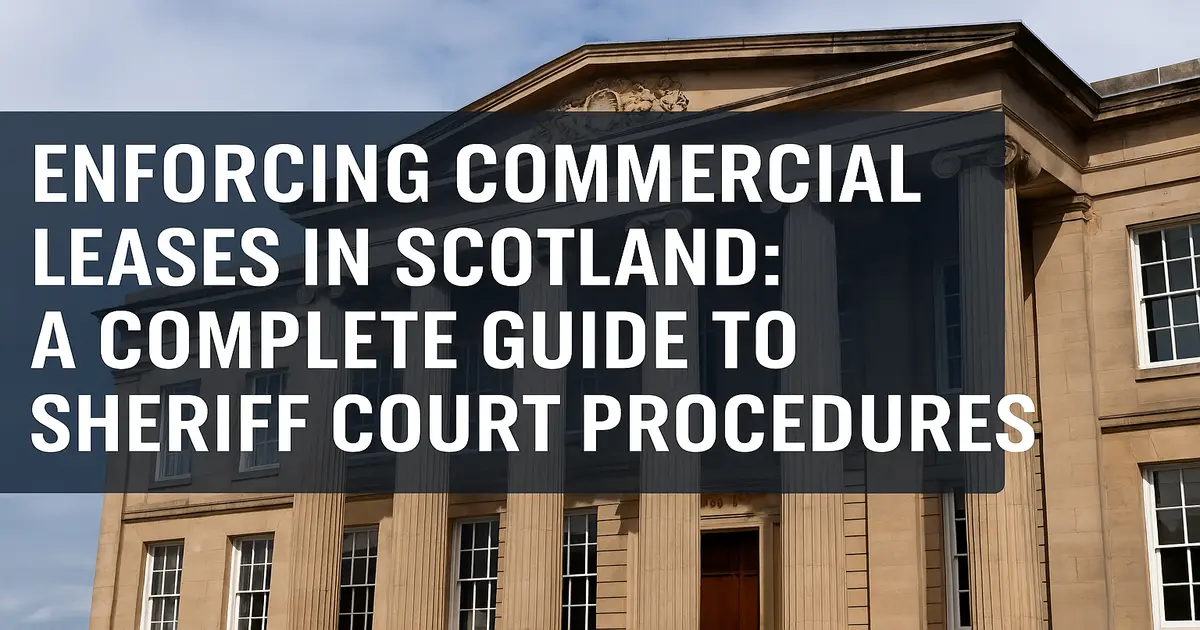 Enforcing Commercial Leases in Scotland: A Complete Guide to Sheriff Court Procedures