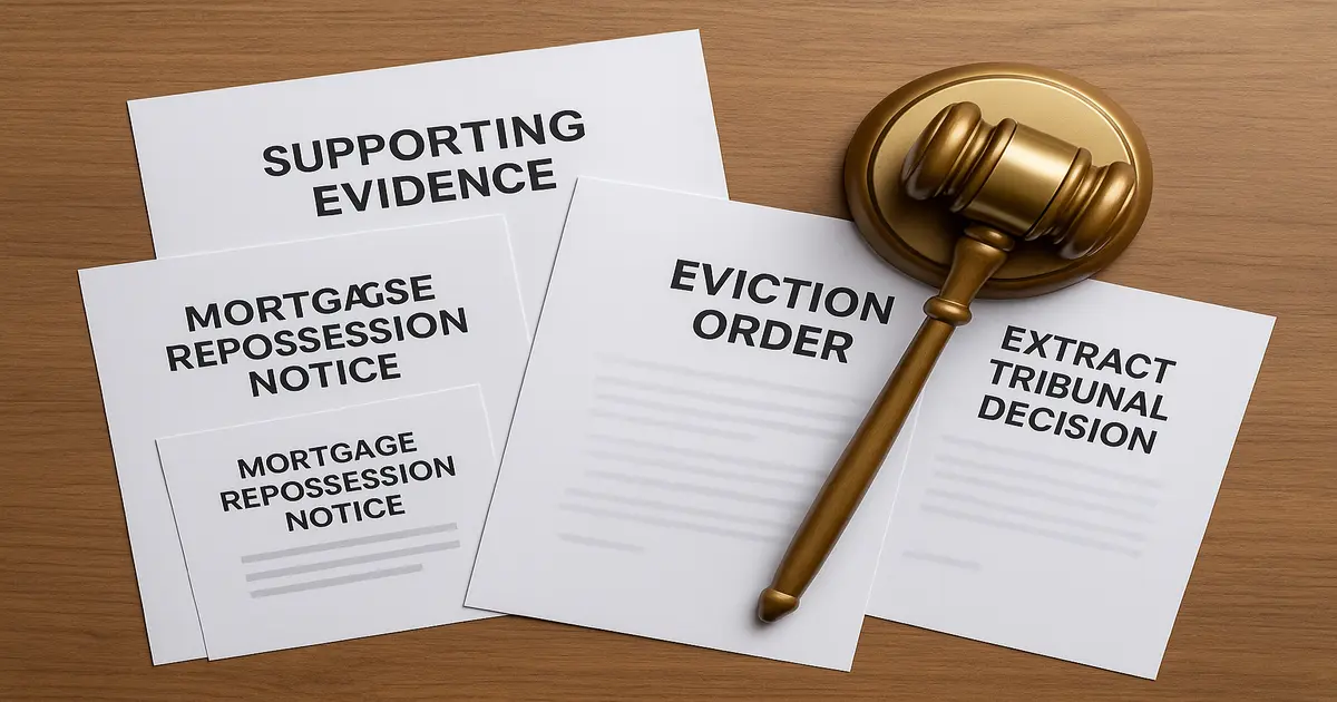 Supporting Evidence, Eviction Orders, and Tribunal Extracts in Scottish Residential Evictions