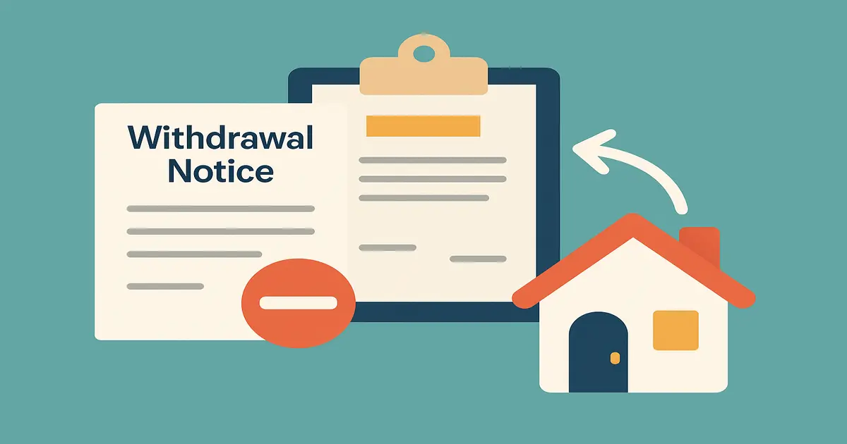 Form RHW26: Withdrawal of Notice of Termination Under Landlord’s Break Clause – Fixed Term Standard Contract