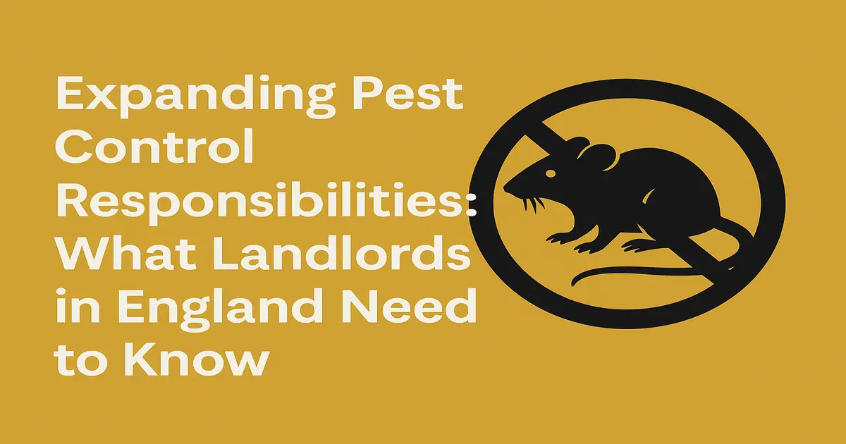Expanding Pest Control Responsibilities: What Landlords in England Need to Know